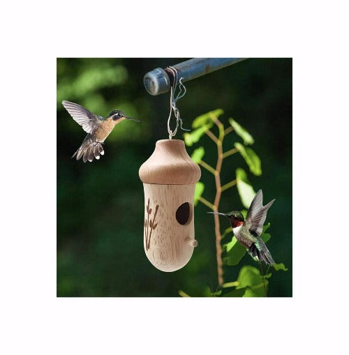 Outside Hanging Wooden Hummingbird House