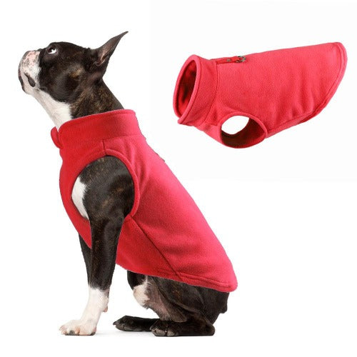  Pet Vest Clothes Thickened Solid Fleece