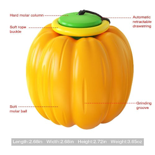 Pumpkin Hand-Throwing Elastic Pet Toy Ball