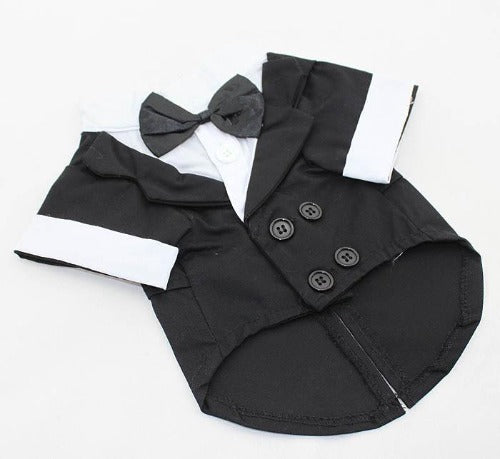 Wedding Tuxedo Western Style Suit with Bow Tie For Dogs