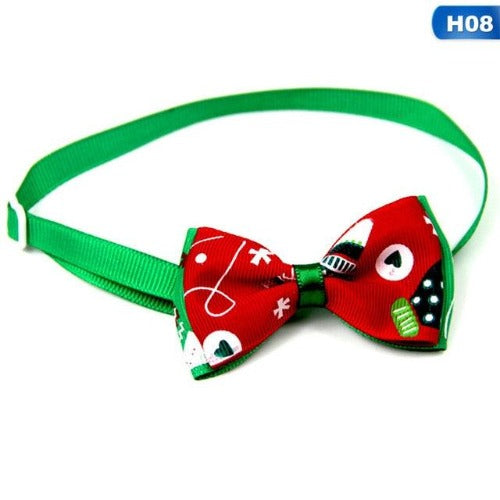 Christmas Holiday Pet Collar Bow Tie