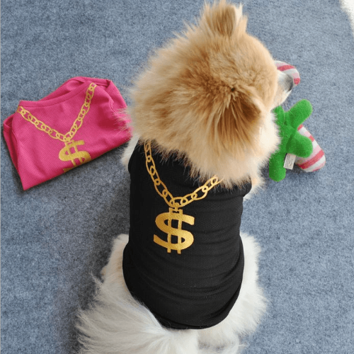 Pet Vest T-Shirts with Dollar Sign