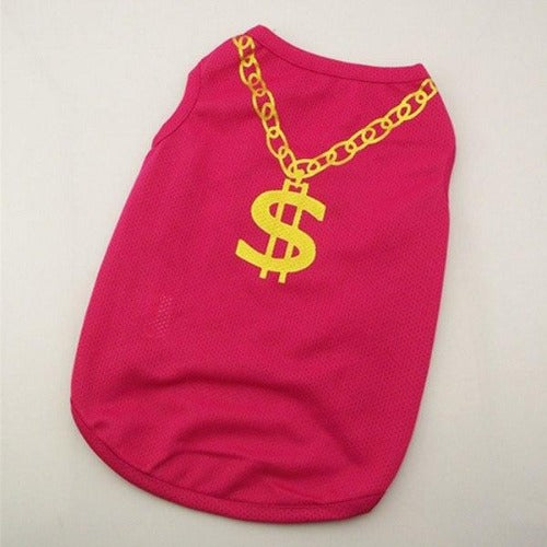 Pet Vest T-Shirts with Dollar Sign