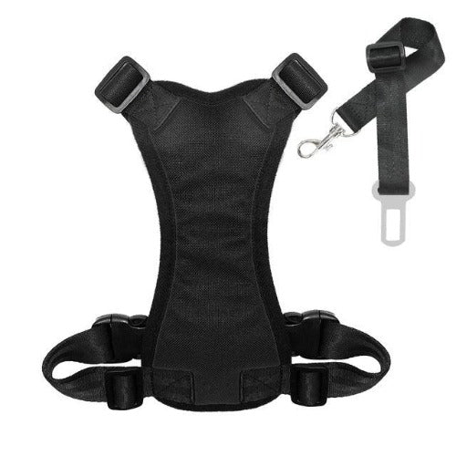 Dog Vehicle Safety Vest Harness, Car Seat Belt Leash Harness with Carabiner for Most Cars