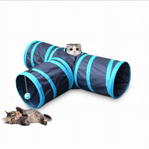 Foldable 3 Holes Cat Tunnel