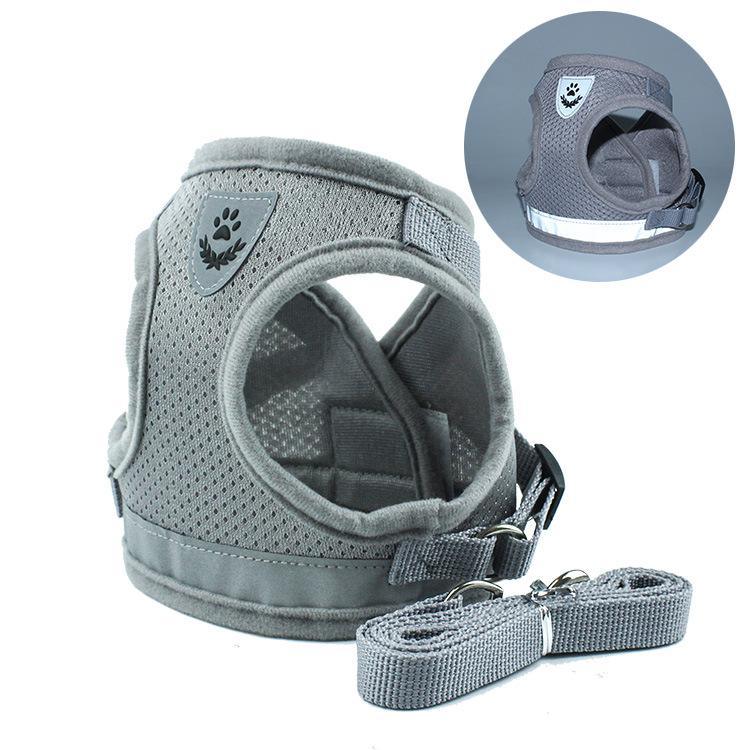 Reflective Safety Pet Harness and Leash Set