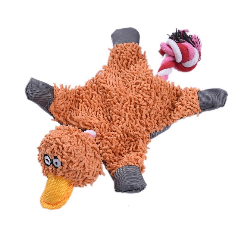 Squeaky Durable Cute Papa Duck Making Sound Plush Pet Toy