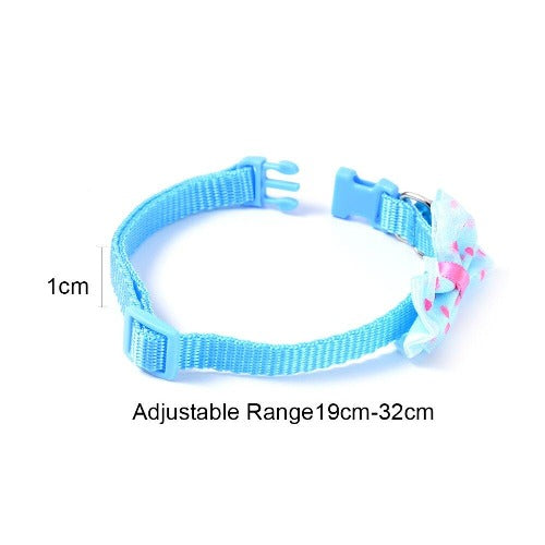 Bowknot Design Collars With Bell For Pet