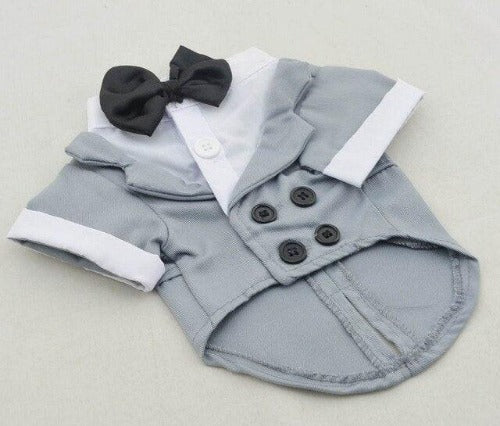 Wedding Tuxedo Western Style Suit with Bow Tie For Dogs