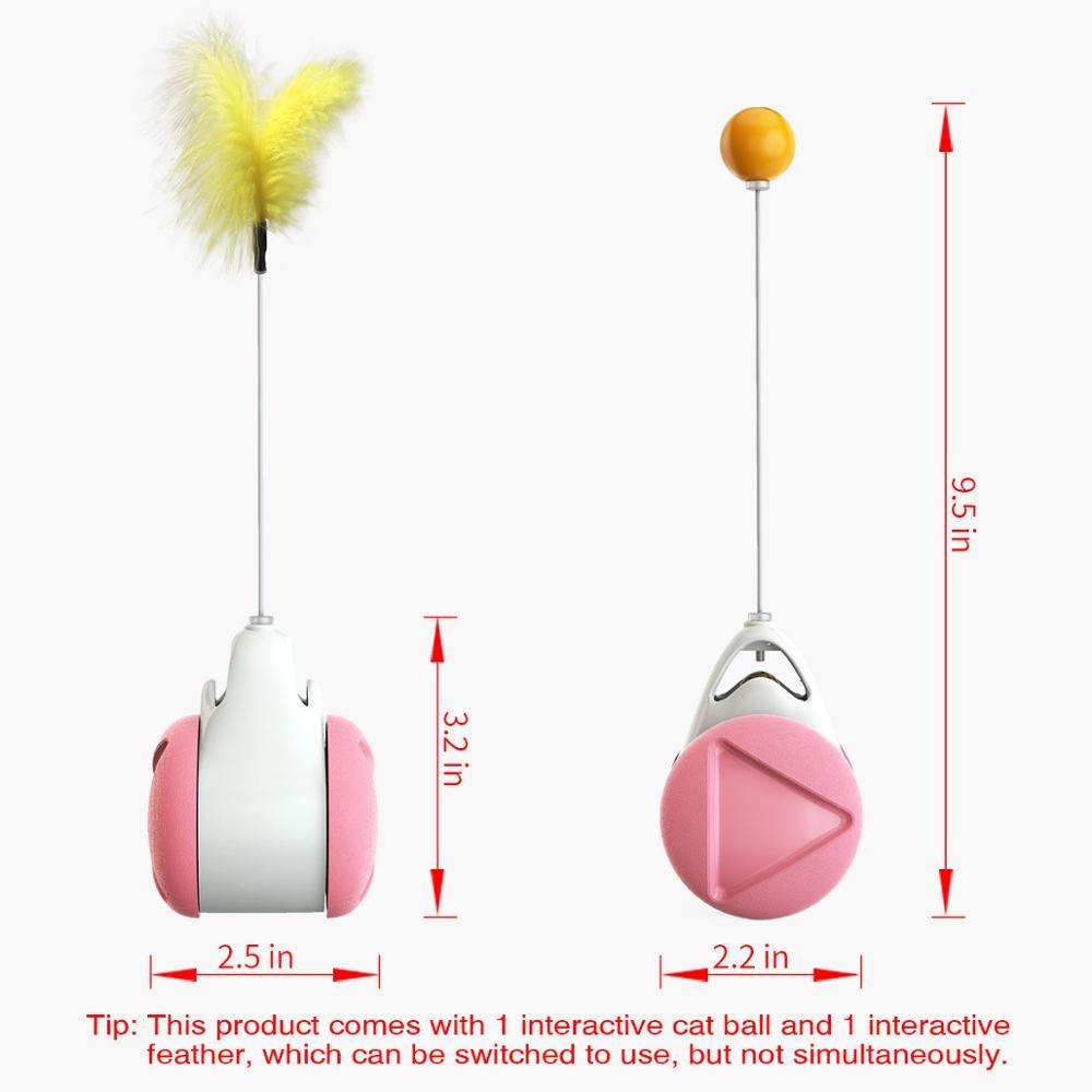 Pet Toys Feather Ball automatic Tease stick