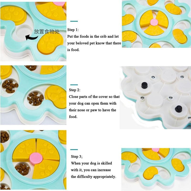 Educational Pet Toys Flower Design Anti Choke Bowl